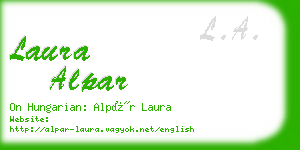 laura alpar business card